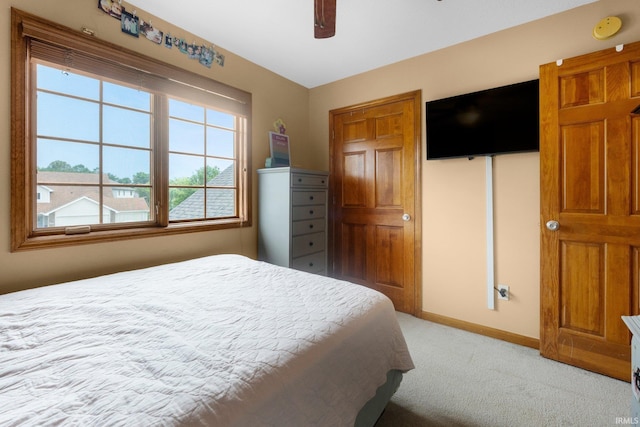 2608 Creeping Phlox Cv, Fort Wayne, IN 46818 - bedroom featuring light carpet and a ceiling fan
