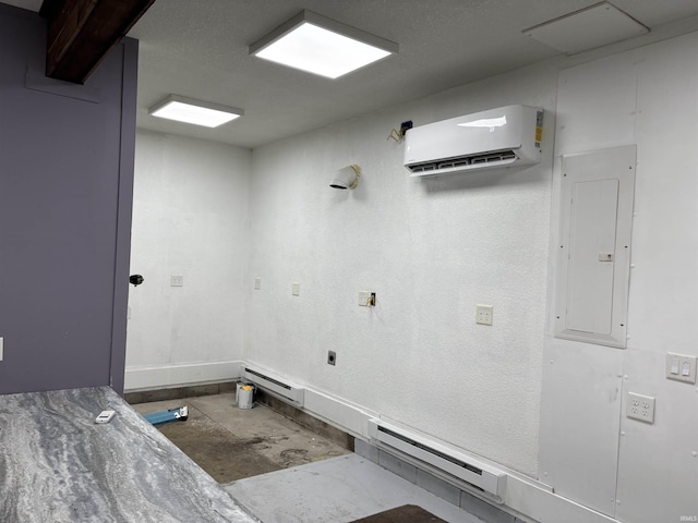 140 W 100 S Rd, Lagrange, IN 46761 - washroom with a wall mounted air conditioner, electric panel, and a baseboard heating unit