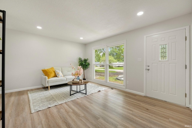 5116 Rebecca St, Fort Wayne, IN 46835 - living area featuring wood finished floors and recessed lighting