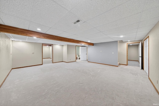 20860 Wyngate Court 20860Wyngate Ct S Bend, In 46614-5178, South Bend, IN 46614 - finished below grade area featuring a paneled ceiling, light colored carpet, and recessed lighting