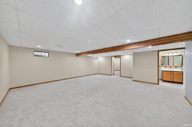 20860 Wyngate Court 20860Wyngate Ct S Bend, In 46614-5178, South Bend, IN 46614 - finished basement featuring light carpet and a paneled ceiling