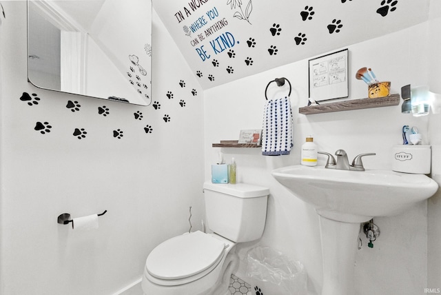 321 W Michigan St, New Carlisle, IN 46552 - half bath with toilet and vaulted ceiling