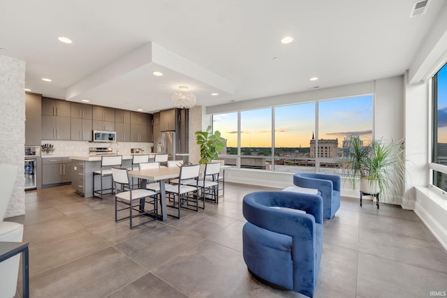203 E Berry St Unit 1004, Fort Wayne, IN 46802 - dining space with plenty of natural light and recessed lighting