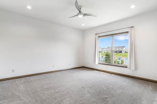 8622 Alamasa Pl, Fort Wayne, IN 46835 - carpeted empty room with a ceiling fan and recessed lighting
