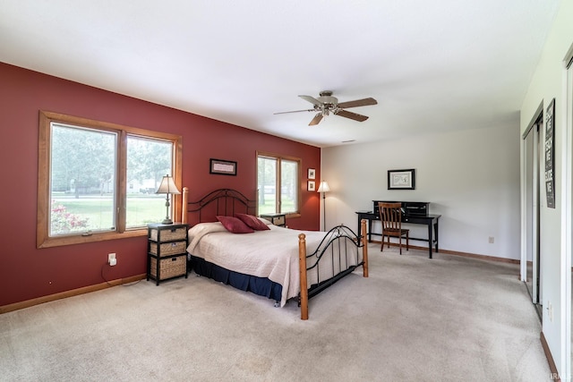 3836 W State Blvd, Fort Wayne, IN 46808 - bedroom featuring light colored carpet and ceiling fan