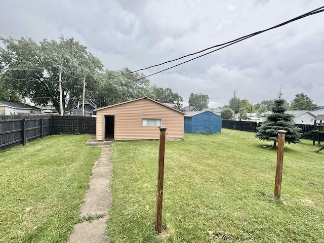 808 19th St, Logansport, IN 46947 - fenced backyard featuring an outdoor structure