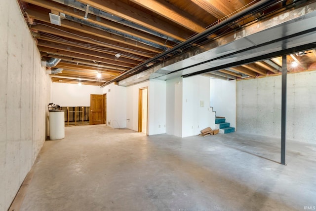 6625 Union Chapel Rd, Fort Wayne, IN 46845 - unfinished basement featuring stairway and a water softener