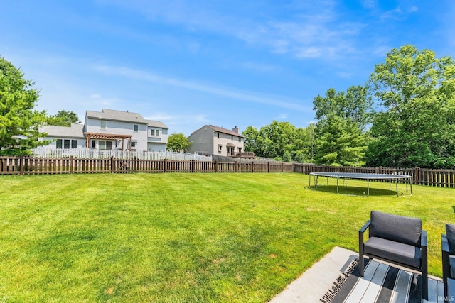 10729 Lone Tree Pl, Fort Wayne, IN 46818 - fenced backyard with a trampoline