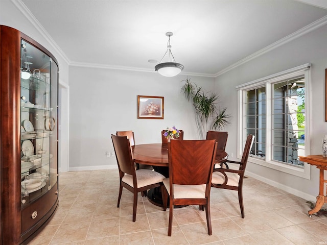1106 Woodland Xing, Fort Wayne, IN 46825 - dining area featuring ornamental molding and light tile patterned floors