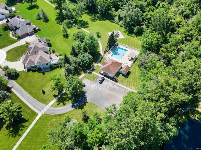 1106 Woodland Xing, Fort Wayne, IN 46825 - drone / aerial view of a pool area