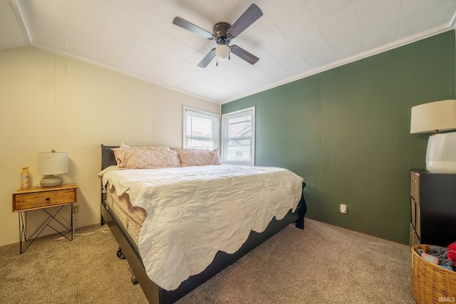 1712 Royal Center Pike, Logansport, IN 46947 - carpeted bedroom with crown molding and a ceiling fan