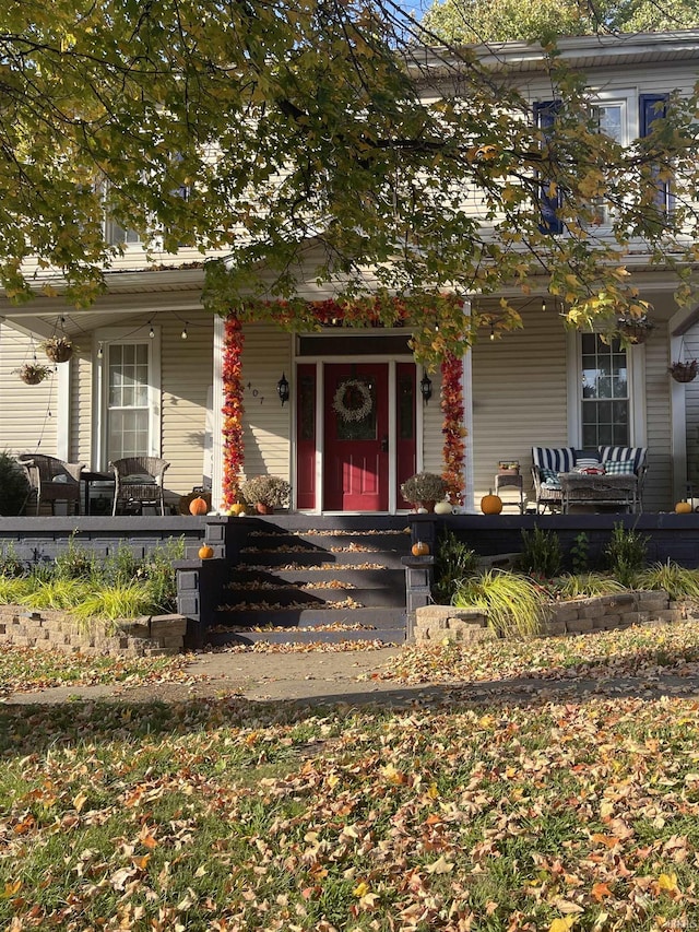 407 Elm, Rockport, IN 47635 - view of property hidden behind natural elements featuring covered porch