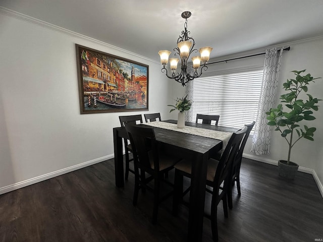 2939 Charlestown Ct, Evansville, IN 47725 - dining room featuring a chandelier, crown molding, and dark wood finished floors