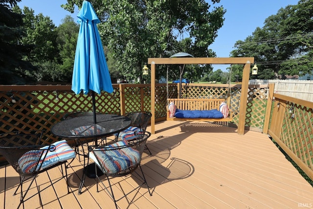 3718 George Washington Rd, Lafayette, IN 47909 - deck with outdoor dining space