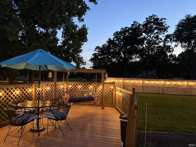 3718 George Washington Rd, Lafayette, IN 47909 - deck featuring outdoor dining area