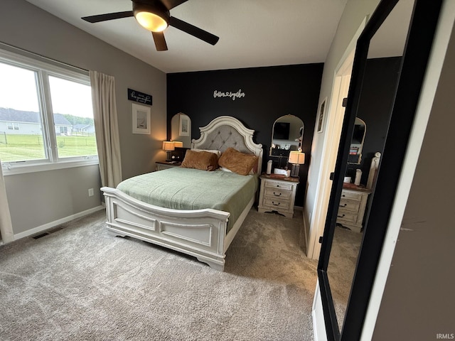 12788 Kingfish Ct, Middlebury, IN 46540 - carpeted bedroom featuring baseboards and ceiling fan