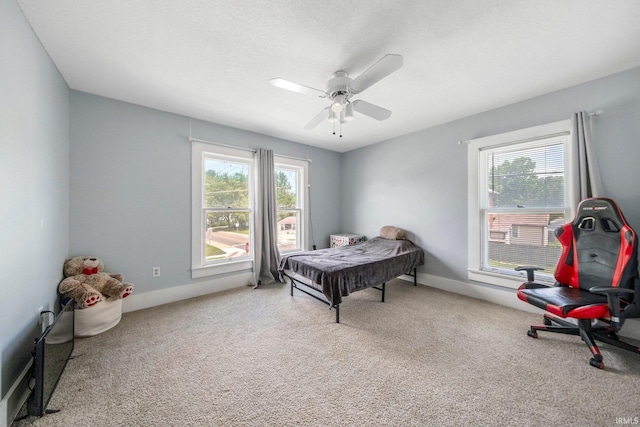 1234 Summit St, New Haven, IN 46774 - bedroom featuring multiple windows, carpet, and ceiling fan