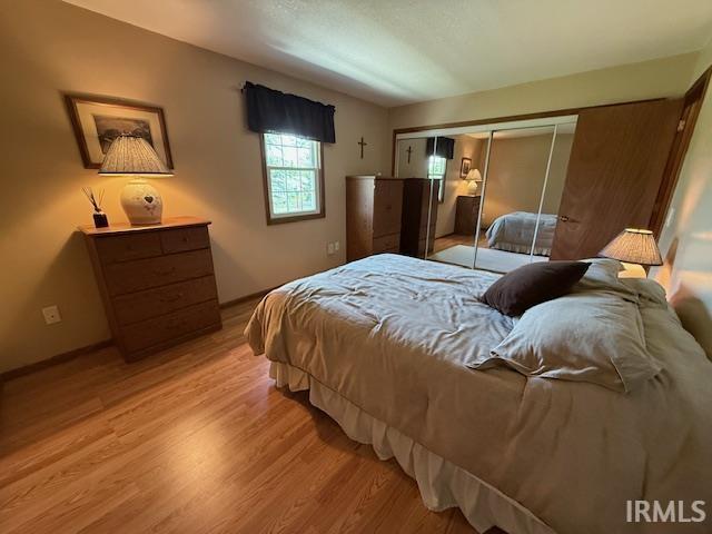 9910 Quachita Ct, Fort Wayne, IN 46804 - bedroom with light wood-style flooring and a closet