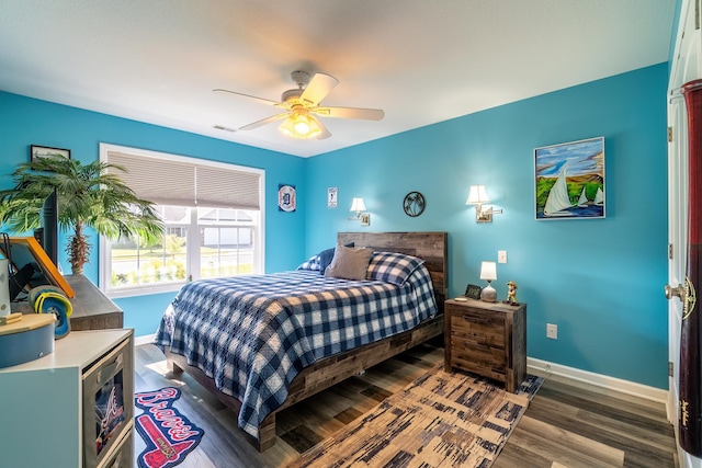 1709 Krebs Ct, Angola, IN 46703 - bedroom with wood finished floors and a ceiling fan