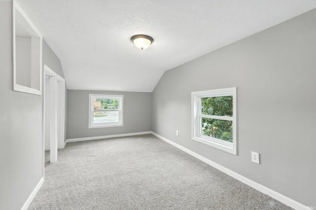 615 E Main St, Butler, IN 46721 - additional living space featuring lofted ceiling, carpet, and a textured ceiling