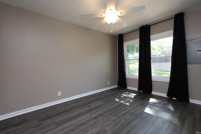 2114 S Branson St, Marion, IN 46953 - spare room with dark wood-style flooring and ceiling fan