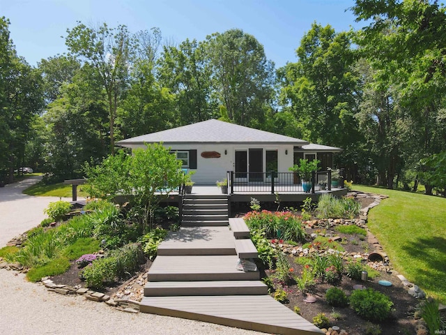 8099 S Breeden Rd, Bloomington, IN 47403 - view of front of house featuring a front lawn and stairway