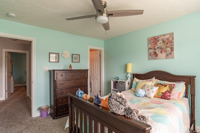 3951 W Nimita Ct, Bloomington, IN 47404 - bedroom with carpet flooring and a ceiling fan