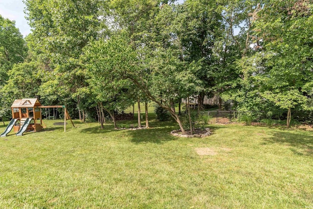 3951 W Nimita Ct, Bloomington, IN 47404 - view of yard with a playground