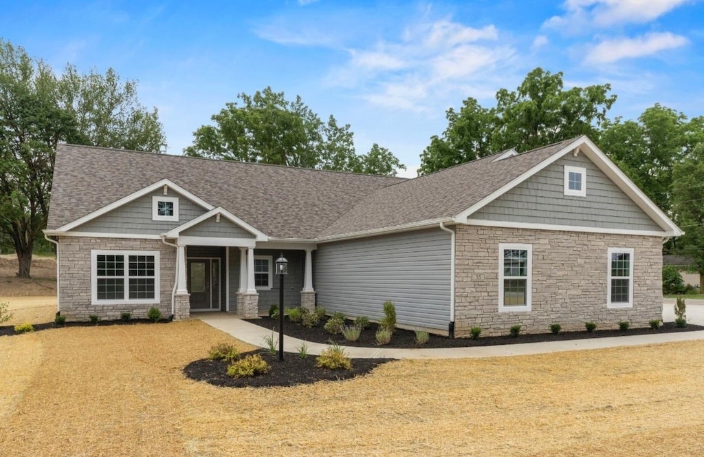 3020 N 405 W, Angola, IN 46703 - craftsman-style home with stone siding and roof with shingles