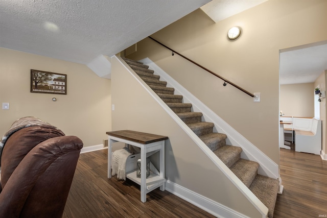 9462 W 1200 S 35, Marion, IN 46952 - stairway with wood finished floors and a textured ceiling