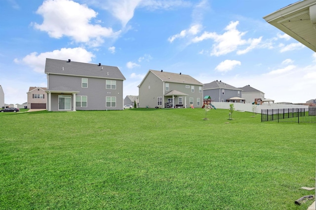 5355 Bloomsbury Ct, Newburgh, IN 47630 - view of yard with a playground and a residential view