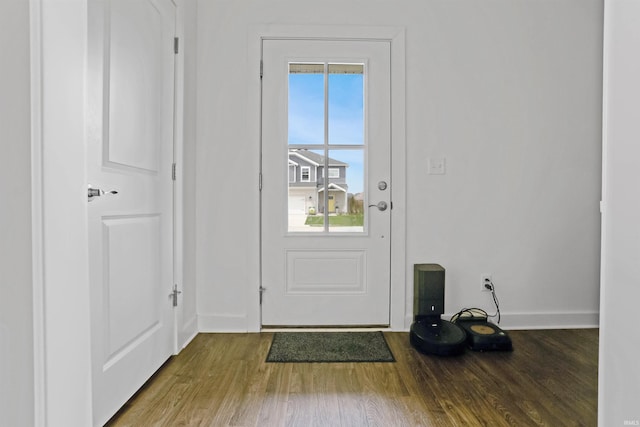 5355 Bloomsbury Ct, Newburgh, IN 47630 - doorway with wood finished floors and baseboards