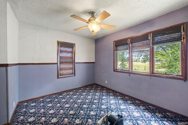 3192 N 150 W, Kokomo, IN 46901 - spare room featuring a ceiling fan and a textured ceiling