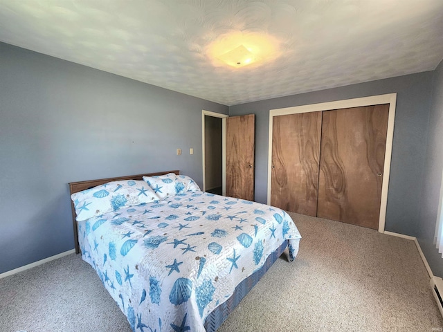 3315 E Paulding Rd, Fort Wayne, IN 46816 - bedroom featuring carpet, baseboard heating, and a closet