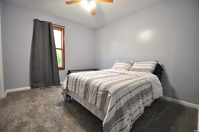 21573 Kern Rd, South Bend, IN 46614 - carpeted bedroom featuring baseboards and ceiling fan