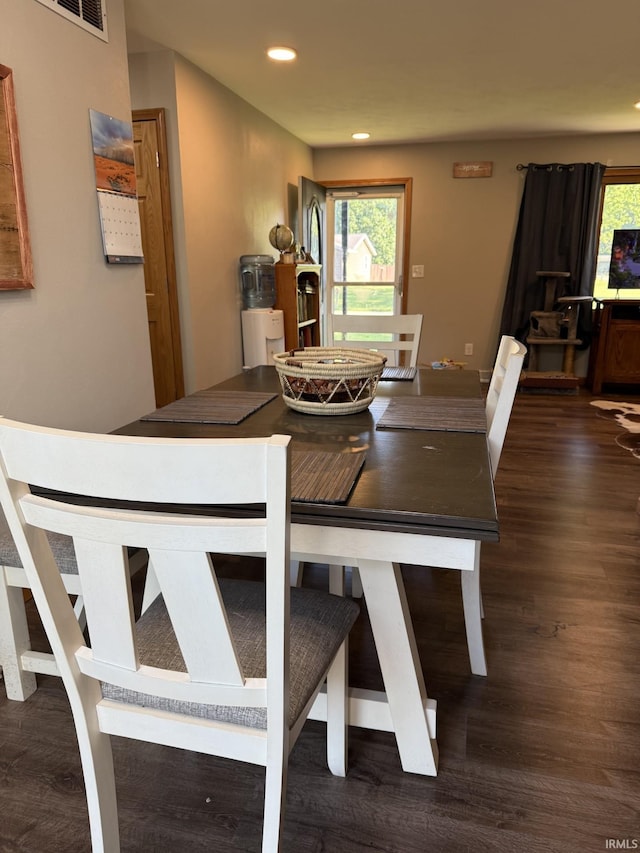 18460 Brewster Dr, Bristol, IN 46507 - dining space with recessed lighting, healthy amount of natural light, and dark wood-style floors