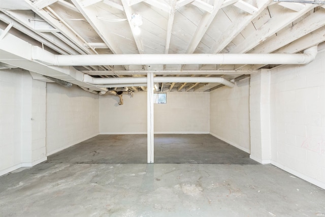 1725 Rainbow Bend Blvd, Elkhart, IN 46514 - unfinished below grade area with concrete block wall