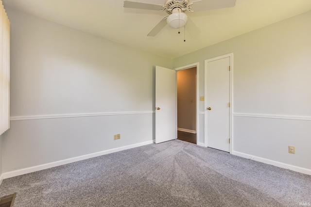4301 W Friar Dr, Muncie, IN 47304 - carpeted spare room featuring a ceiling fan and baseboards