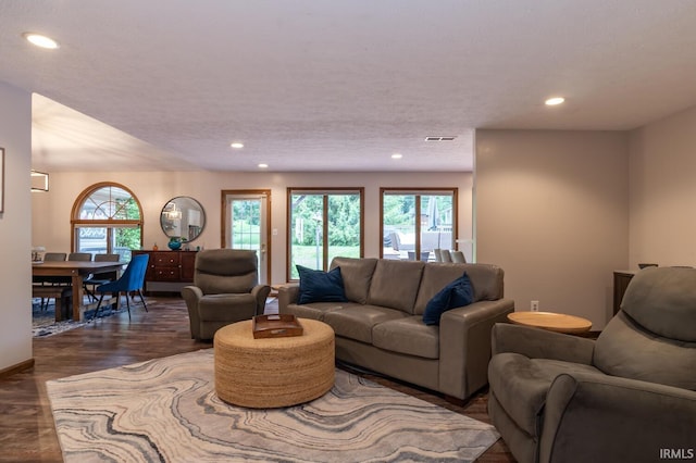 4365 N Maple Grove Rd, Bloomington, IN 47404 - living room featuring recessed lighting, plenty of natural light, and wood finished floors