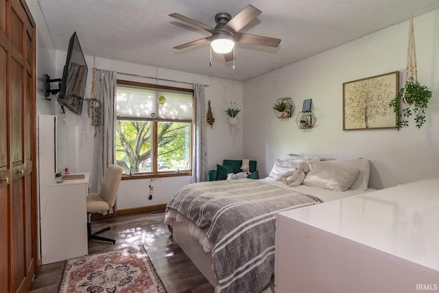 4365 N Maple Grove Rd, Bloomington, IN 47404 - bedroom featuring wood finished floors and a ceiling fan