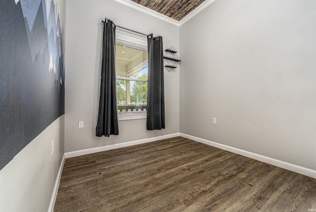 113 E High St, Redkey, IN 47373 - unfurnished room featuring dark wood finished floors and crown molding