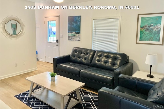 1403 Dunham On Berkley, Kokomo, IN 46901 - living room featuring wood finished floors and baseboards