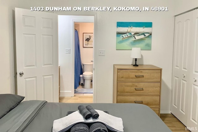 1403 Dunham On Berkley, Kokomo, IN 46901 - bedroom with light wood-type flooring and a closet