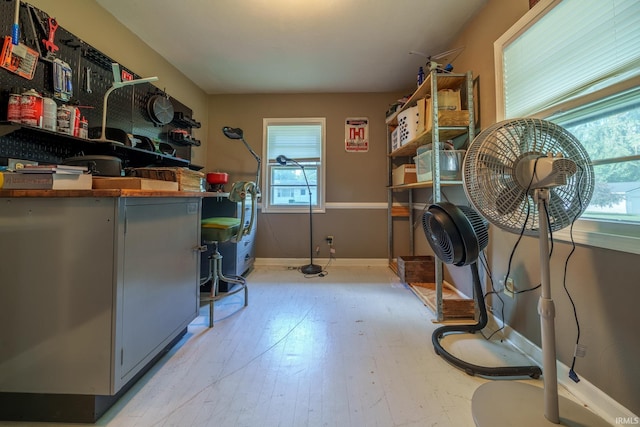 401 W Third St, Fairmount, IN 46928 - laundry area featuring baseboards and light wood-type flooring