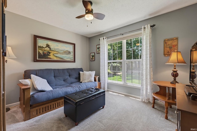 55359 Falling Water Dr, Elkhart, IN 46514 - living area with carpet and ceiling fan