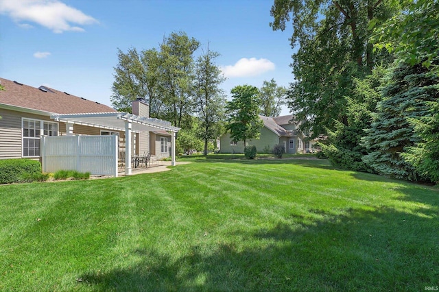 55359 Falling Water Dr, Elkhart, IN 46514 - view of green lawn with a pergola and a patio area