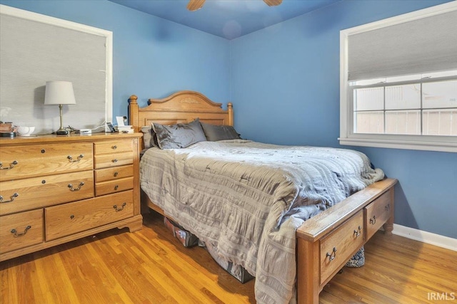 2607 Meadow Lark Ln, Evansville, IN 47720 - bedroom with light wood-type flooring and ceiling fan