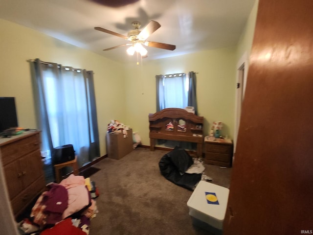 111 W Colfax St, Logansport, IN 46947 - carpeted bedroom featuring a ceiling fan