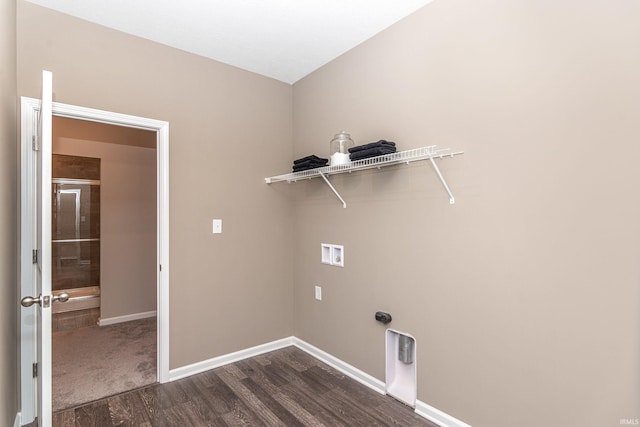 2057 Abbey Ln, Columbus, IN 47201 - laundry room featuring washer hookup and dark wood-style floors