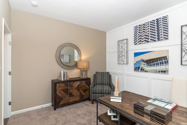 2057 Abbey Ln, Columbus, IN 47201 - office area featuring light carpet and a decorative wall